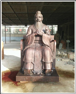 1.8米孔子銅坐像